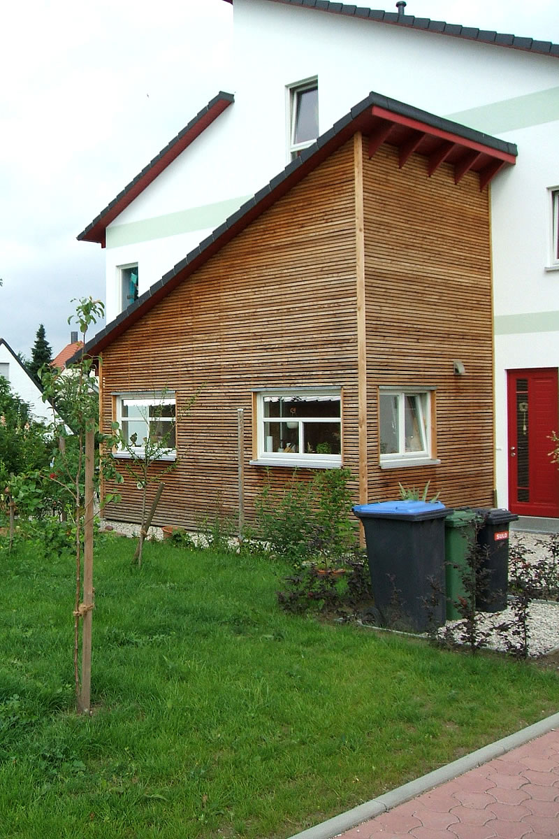 Ein Anbau in Holzrahmenbauweise